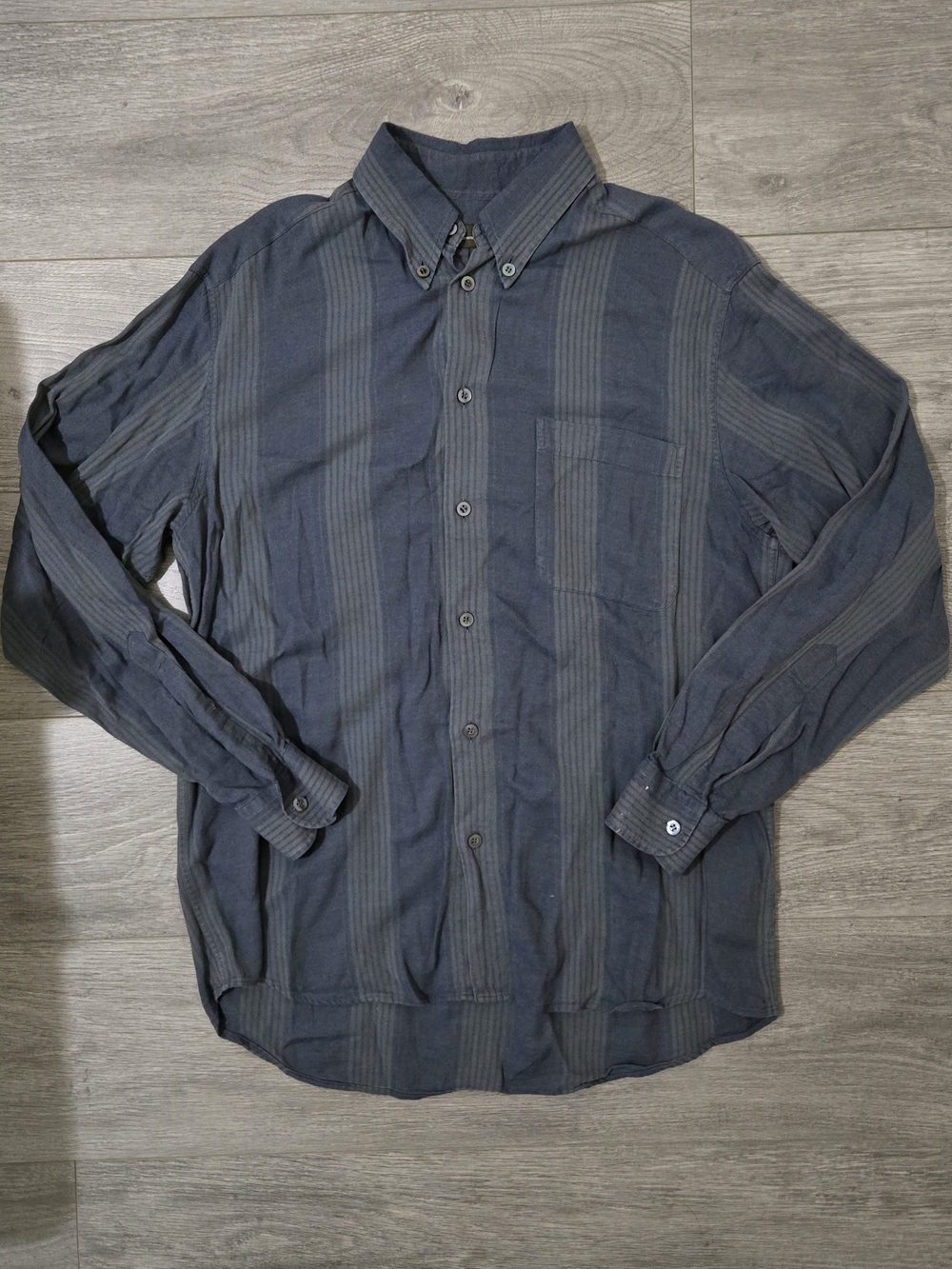 Ermenegildo Zegna Long Sleeve Shirt Blue Stripes